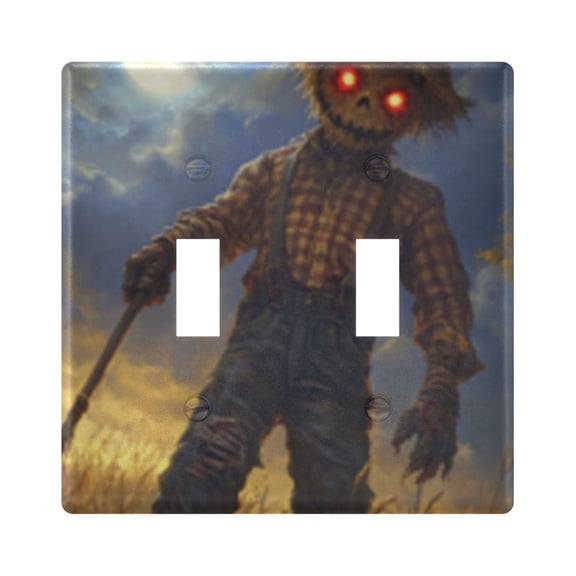 Light Switch Cover Halloween Evil Scarecrow Plates Faceplate Decorative Switch Plate for Bedroom Home Decor