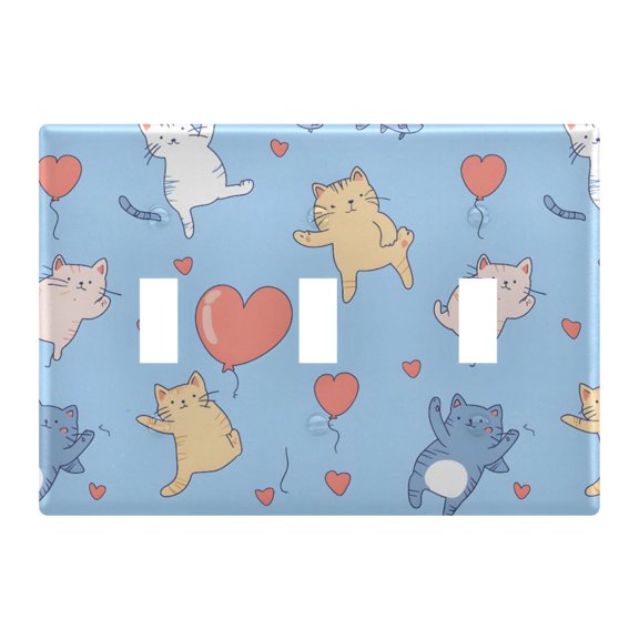 Light Switch Cover Kitten One Plates Faceplate Decorative Switch Plate for Bedroom Home Decor