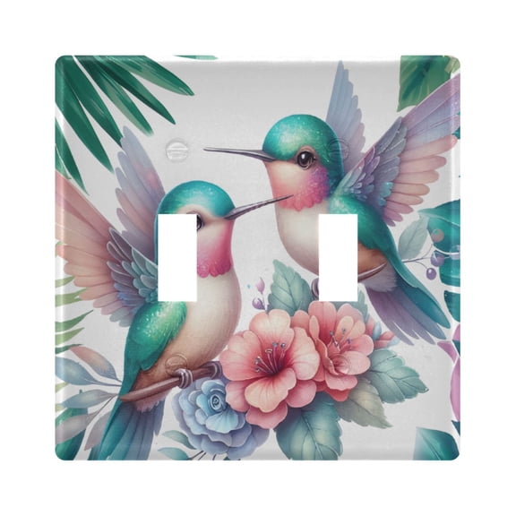 Light Switch Cover Leaf Bird Plates Faceplate Decorative Switch Plate for Bedroom Home Decor