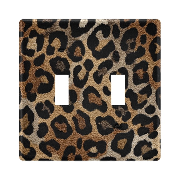 Light Switch Cover Leopard Brown and Black Plates Faceplate Decorative Switch Plate for Bedroom Home Decor