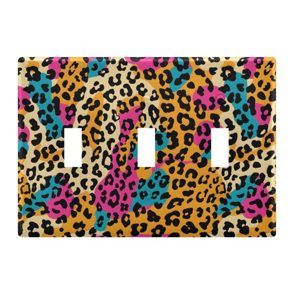 Light Switch Cover Leopard Print Plates Faceplate Decorative Switch Plate for Bedroom Home Decor