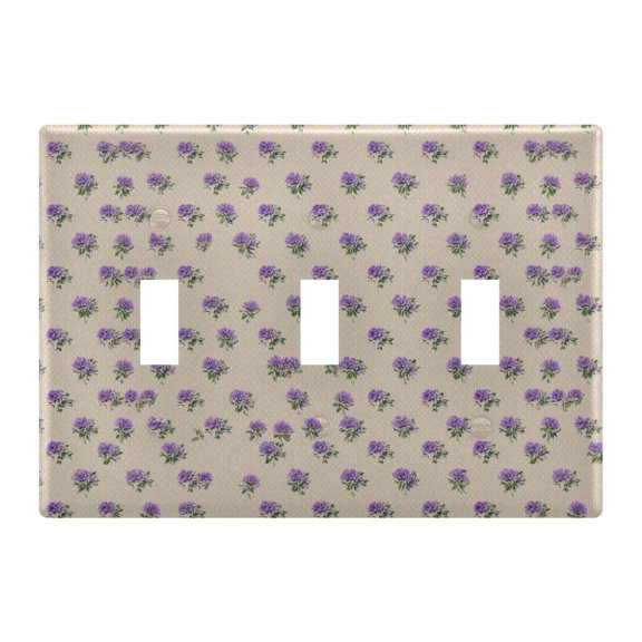 Light Switch Cover Lilac Color Flowers Plates Faceplate Decorative Switch Plate for Bedroom Home Decor