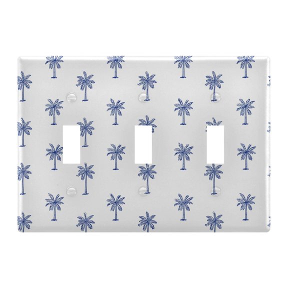 Light Switch Cover Linear Palm Trees Plates Faceplate Decorative Switch Plate for Bedroom Home Decor