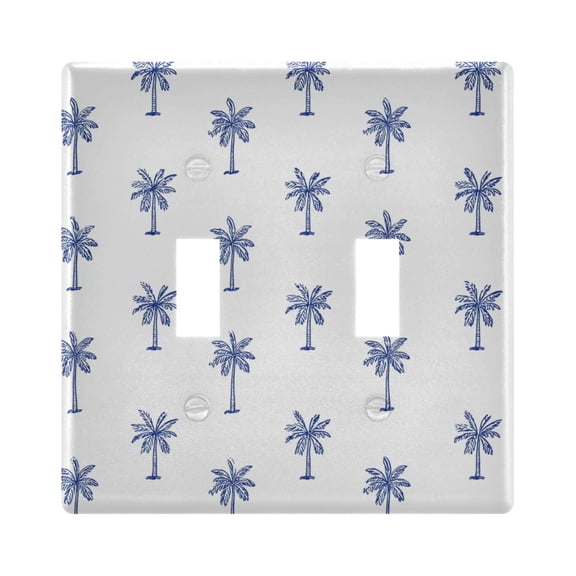 Light Switch Cover Linear Palm Trees Plates Faceplate Decorative Switch Plate for Bedroom Home Decor