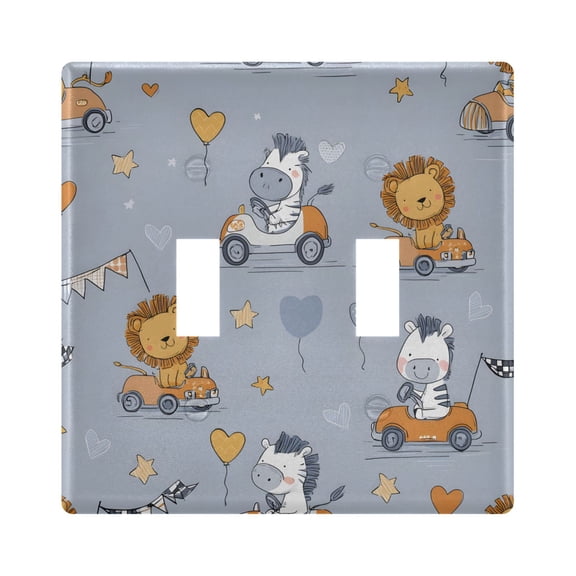 Light Switch Cover Lion Zebra Plates Faceplate Decorative Switch Plate for Bedroom Home Decor