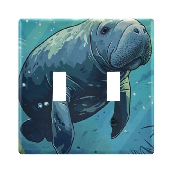 Light Switch Cover Manatee Plates Faceplate Decorative Switch Plate for Bedroom Home Decor
