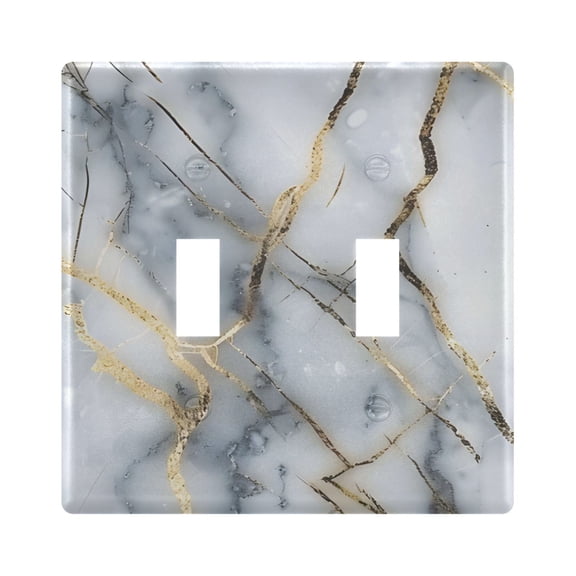 Light Switch Cover Marble Gold Plates Faceplate Decorative Switch Plate for Bedroom Home Decor