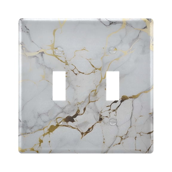 Light Switch Cover Marble Golden Texture Plates Faceplate Decorative Switch Plate for Bedroom Home Decor