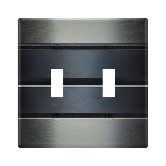 Light Switch Cover Metal Slats Plates Faceplate Decorative Switch Plate for Bedroom Home Decor
