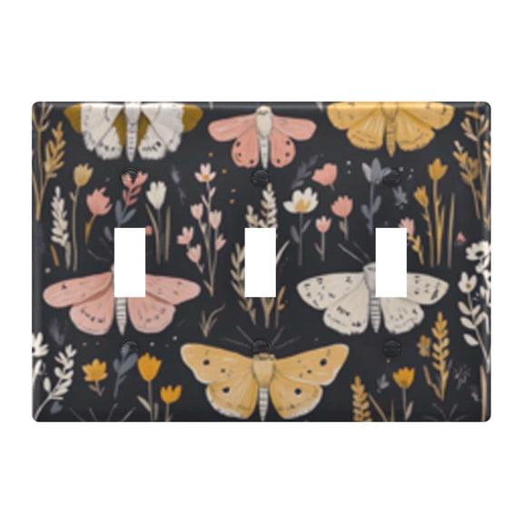 Light Switch Cover Moth Plates Faceplate Decorative Switch Plate for Bedroom Home Decor