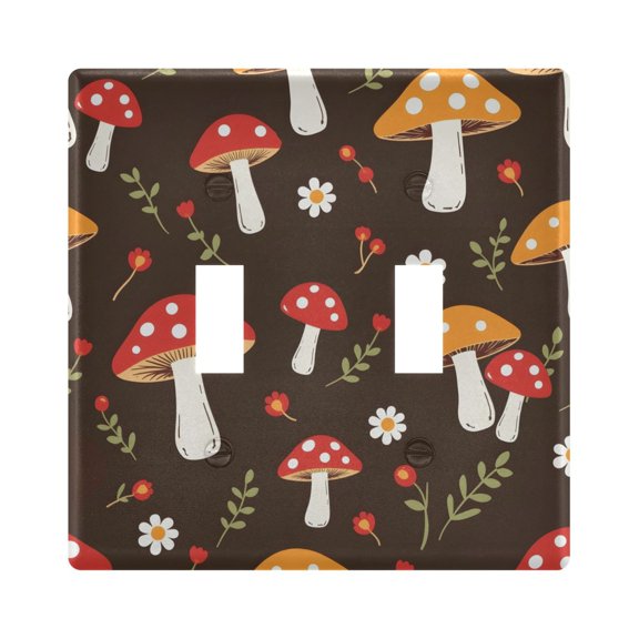 Light Switch Cover Mushroom Plates Faceplate Decorative Switch Plate for Bedroom Home Decor
