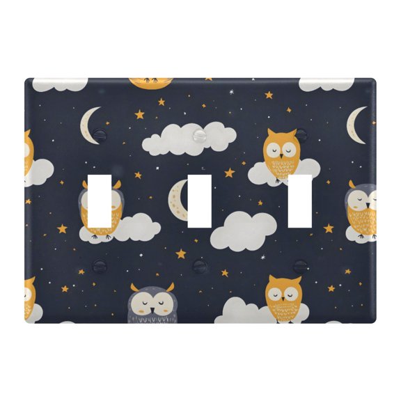 Light Switch Cover Owls Clouds Plates Faceplate Decorative Switch Plate for Bedroom Home Decor