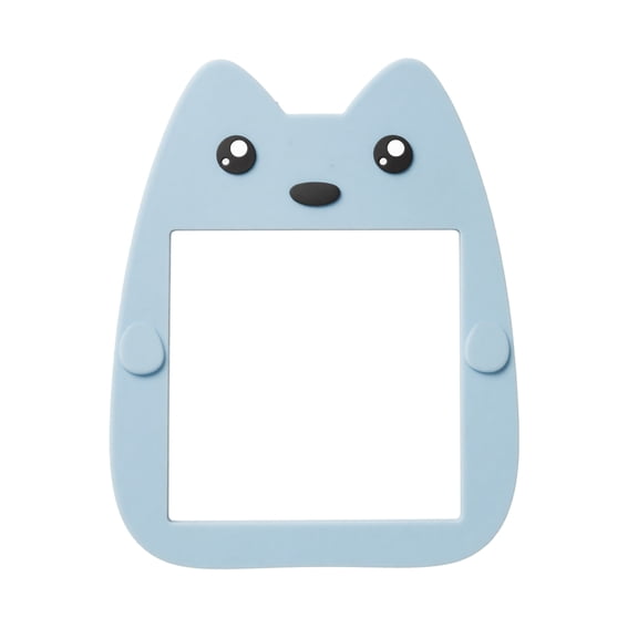 Light Switch Cover Plate, Light Blue Cute Cat Cartoon Design Silicone Outlet Frame Cover, 1 Gang Single Wall Switch Border Protector, Decorative Protective Cover for Home Living Room Bedroom, 1 Piece
