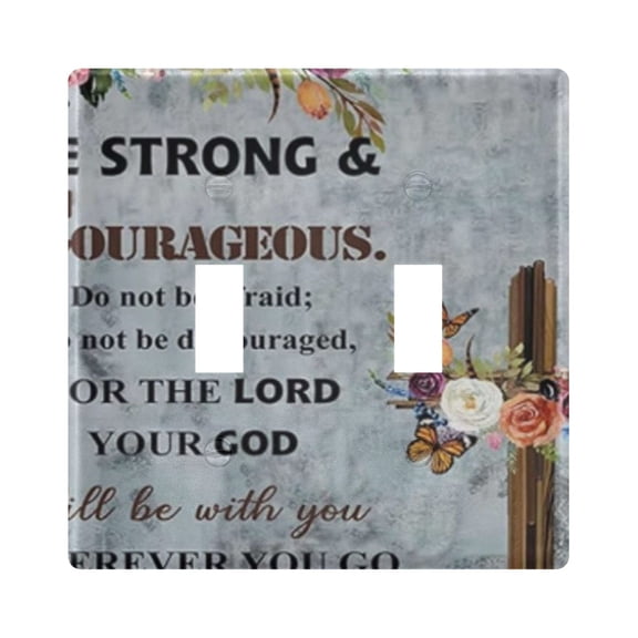 Light Switch Cover Religious Quote Plates Faceplate Decorative Switch Plate for Bedroom Home Decor