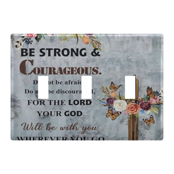 Light Switch Cover Religious Quote Plates Faceplate Decorative Switch Plate for Bedroom Home Decor