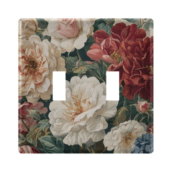 Light Switch Cover Roses and Peonies Plates Faceplate Decorative Switch Plate for Bedroom Home Decor