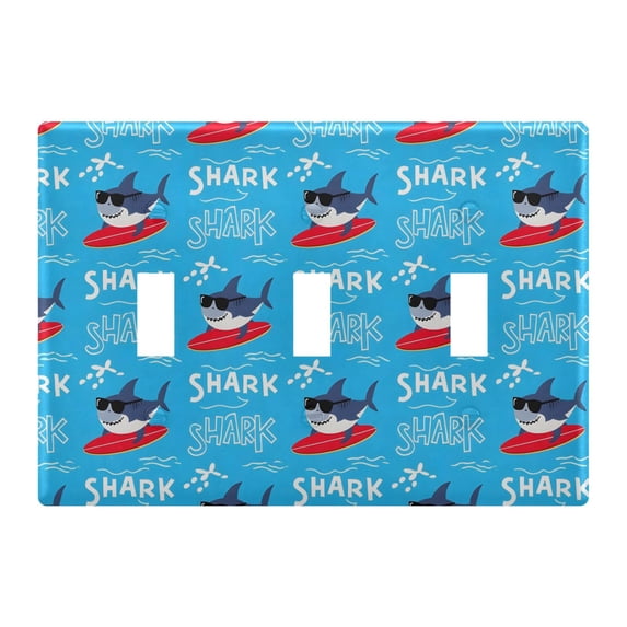 Light Switch Cover Shark Plates Faceplate Decorative Switch Plate for Bedroom Home Decor