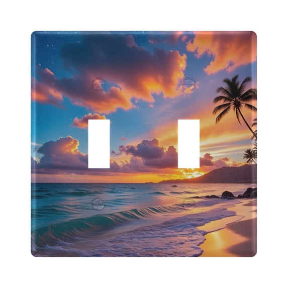 Light Switch Cover Sunset by The Seaside Plates Faceplate Decorative Switch Plate for Bedroom Home Decor