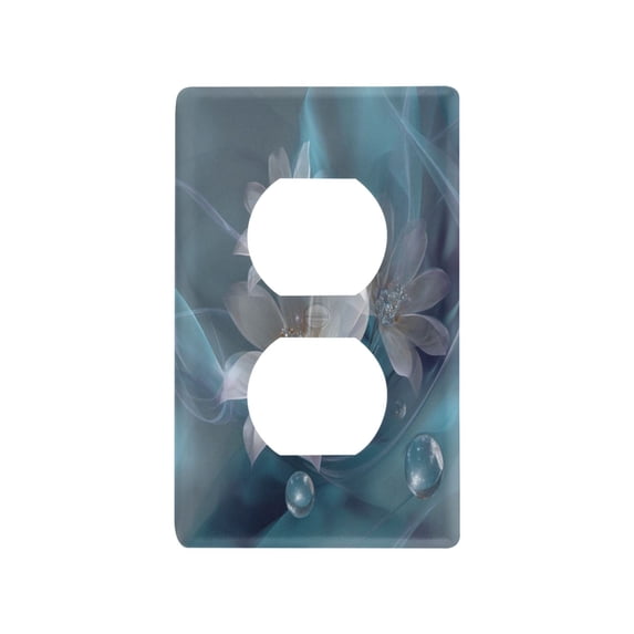Light Switch Cover Switch Plate Outlet Cover Plug Cover for Electrical Duplex Outlets Abstract Art Flower