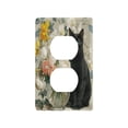 thumbnail image 1 of Light Switch Cover Switch Plate Outlet Cover Plug Cover for Electrical Duplex Outlets Black Cat and Glass Vase, 1 of 6
