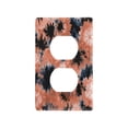 thumbnail image 1 of Light Switch Cover Switch Plate Outlet Cover Plug Cover for Electrical Duplex Outlets Coral and Black Tie-dye Pattern, 1 of 6