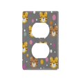 thumbnail image 1 of Light Switch Cover Switch Plate Outlet Cover Plug Cover for Electrical Duplex Outlets Cute Tiger Face Pattern, 1 of 6