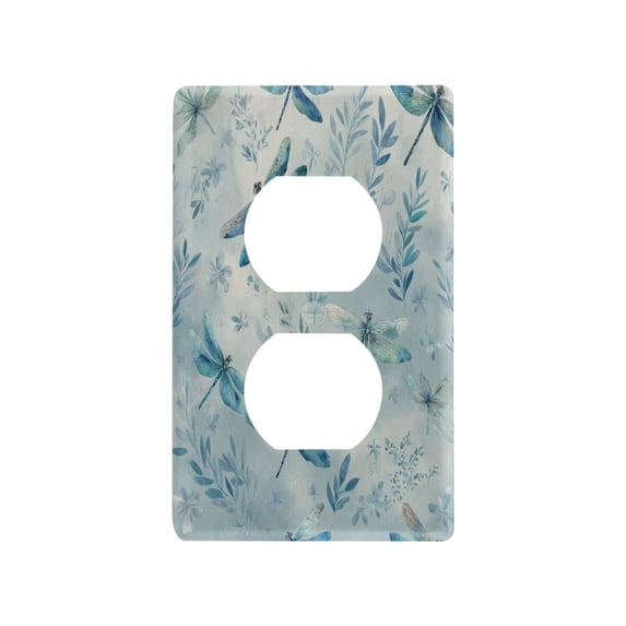 Light Switch Cover Switch Plate Outlet Cover Plug Cover for Electrical Duplex Outlets Delicate Dragonflies Pattern