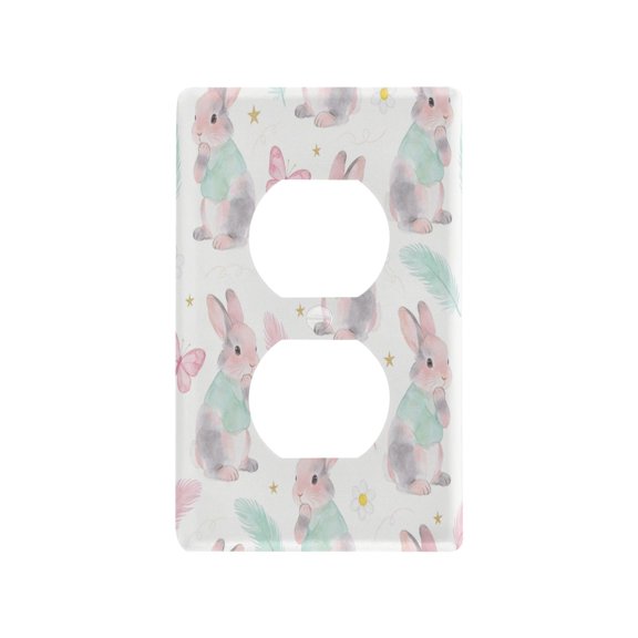 Light Switch Cover Switch Plate Outlet Cover Plug Cover for Electrical Duplex Outlets Easter Bunnies and Spring Elements
