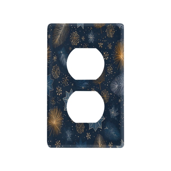 Light Switch Cover Switch Plate Outlet Cover Plug Cover for Electrical Duplex Outlets Golden Pine Needles