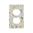 thumbnail image 1 of Light Switch Cover Switch Plate Outlet Cover Plug Cover for Electrical Duplex Outlets Green and Orange Small Flowers, 1 of 6