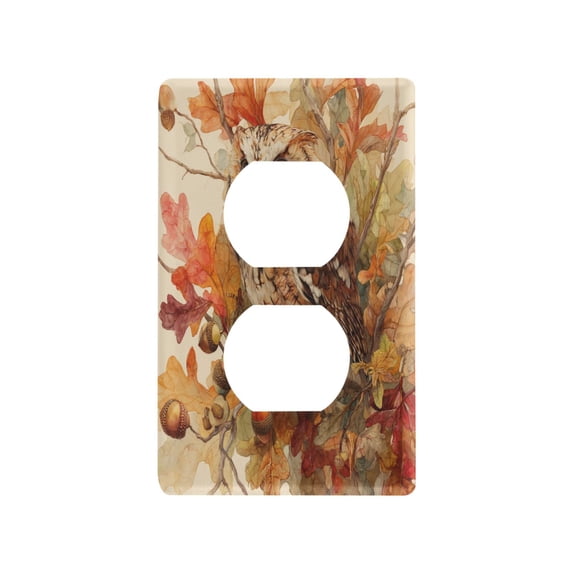 Light Switch Cover Switch Plate Outlet Cover Plug Cover for Electrical Duplex Outlets Owl and Branch