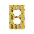 thumbnail image 1 of Light Switch Cover Switch Plate Outlet Cover Plug Cover for Electrical Duplex Outlets Panda Cartoon with Heart Pattern, 1 of 6