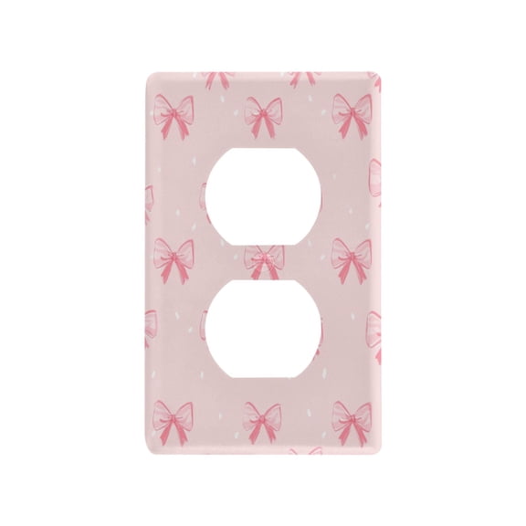 Light Switch Cover Switch Plate Outlet Cover Plug Cover for Electrical Duplex Outlets Pink Bow Pattern