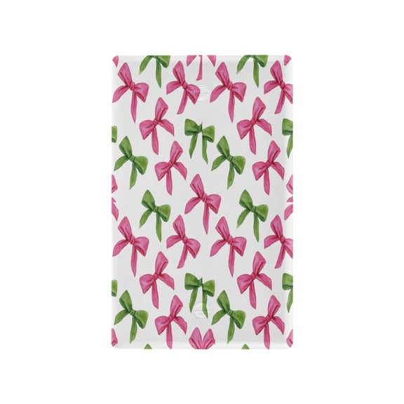Light Switch Cover Switch Plate Outlet Cover Plug Cover for Electrical Duplex Outlets Pink Bows and Green Ribbons