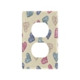thumbnail image 1 of Light Switch Cover Switch Plate Outlet Cover Plug Cover for Electrical Duplex Outlets Pink and Blue Heart Pattern, 1 of 6