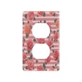 thumbnail image 1 of Light Switch Cover Switch Plate Outlet Cover Plug Cover for Electrical Duplex Outlets Roses and Stripes Pattern, 1 of 6