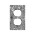 thumbnail image 1 of Light Switch Cover Switch Plate Outlet Cover Plug Cover for Electrical Duplex Outlets Silver Metal Flower Pattern, 1 of 6