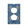 thumbnail image 1 of Light Switch Cover Switch Plate Outlet Cover Plug Cover for Electrical Duplex Outlets Snowflakes and Smiling Snowmen, 1 of 6