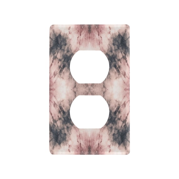 Light Switch Cover Switch Plate Outlet Cover Plug Cover for Electrical Duplex Outlets Soft Pink Tie-dye Pattern