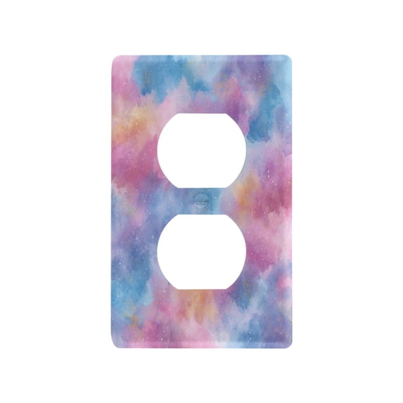 Light Switch Cover Switch Plate Outlet Cover Plug Cover for Electrical Duplex Outlets Watercolor Powder Blue Pattern
