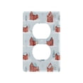thumbnail image 1 of Light Switch Cover Switch Plate Outlet Cover Plug Cover for Electrical Duplex Outlets Watercolor Snowman and Red Barn, 1 of 6