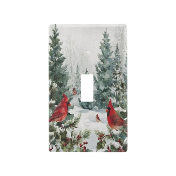 Light Switch Cover Switch Plate Outlet Cover Plug Cover for Electrical Toggle Switch Beautiful Winter Forest Painting