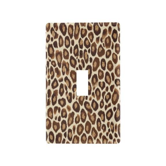 Light Switch Cover Switch Plate Outlet Cover Plug Cover for Electrical Toggle Switch Brown Leopard Print Pattern