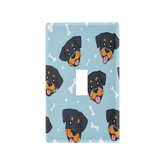 Light Switch Cover Switch Plate Outlet Cover Plug Cover for Electrical Toggle Switch Cartoon Dog Faces and Bones