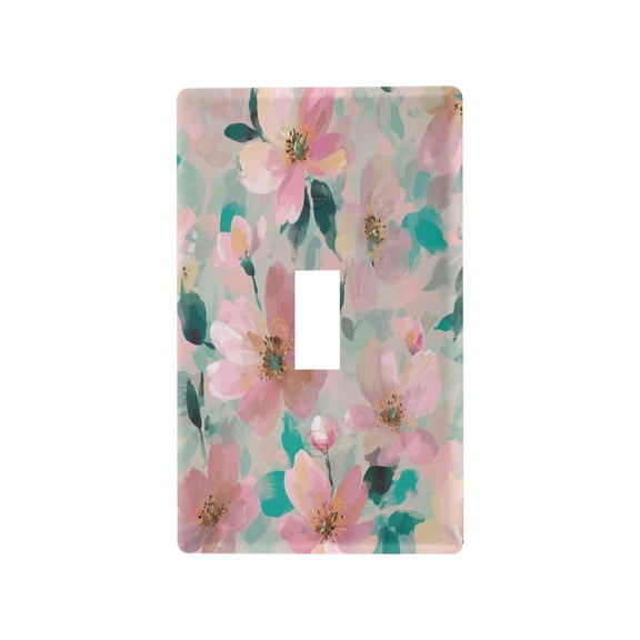 Light Switch Cover Switch Plate Outlet Cover Plug Cover for Electrical Toggle Switch Coral Floral Print