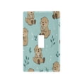 thumbnail image 1 of Light Switch Cover Switch Plate Outlet Cover Plug Cover for Electrical Toggle Switch Cute Otter Pattern, 1 of 6