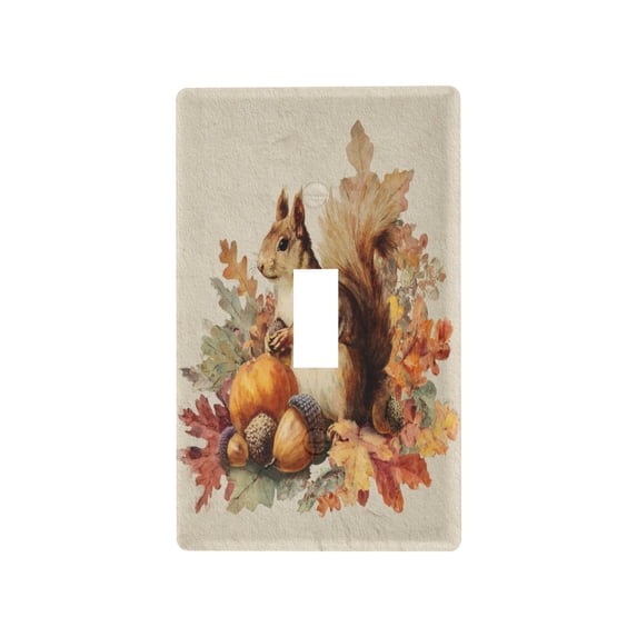 Light Switch Cover Switch Plate Outlet Cover Plug Cover for Electrical Toggle Switch Cute Squirrel with Acorns