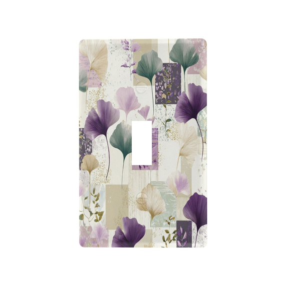 Light Switch Cover Switch Plate Outlet Cover Plug Cover for Electrical Toggle Switch Ginkgo Leaves and Petals