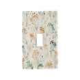 thumbnail image 1 of Light Switch Cover Switch Plate Outlet Cover Plug Cover for Electrical Toggle Switch Green and Orange Small Flowers, 1 of 6