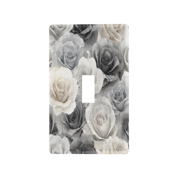Light Switch Cover Switch Plate Outlet Cover Plug Cover for Electrical Toggle Switch Ink Wash Style Roses